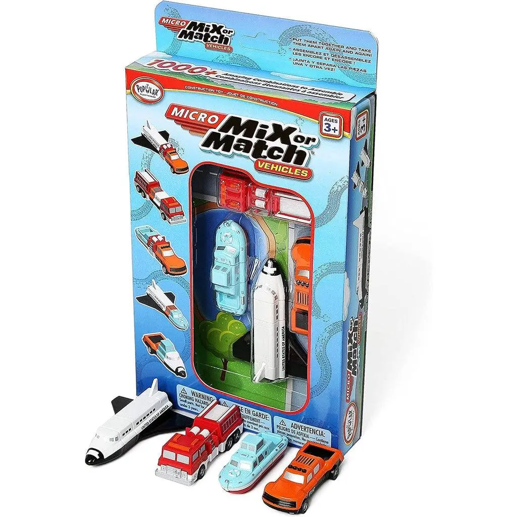 Micro Mix Or Match Vehicles Blue Set 1
