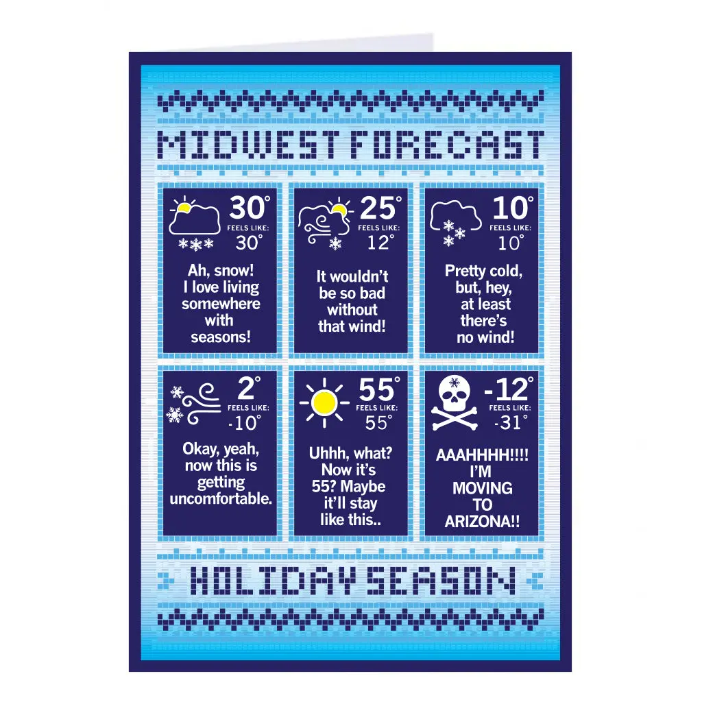 Midwest Holiday Forecast Greeting Card 1
