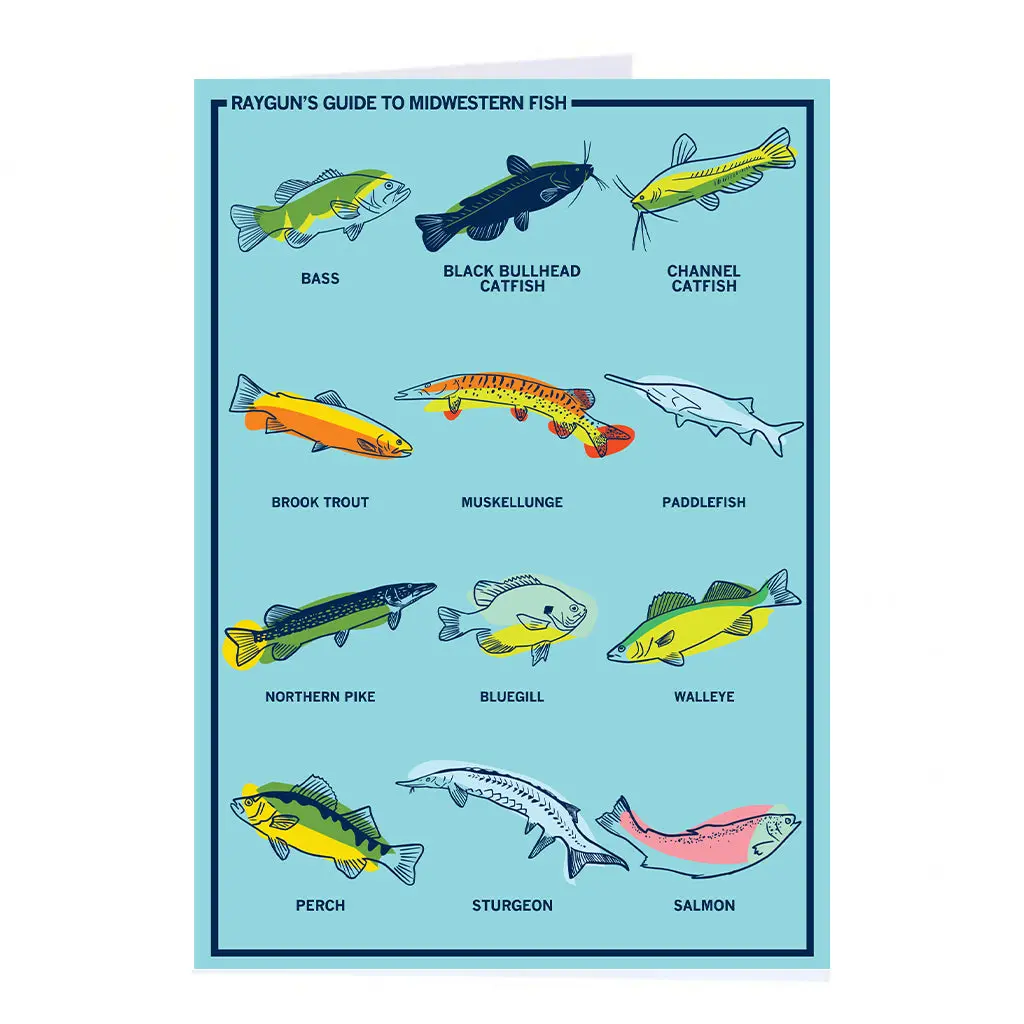Midwestern Fish Greeting Card 1