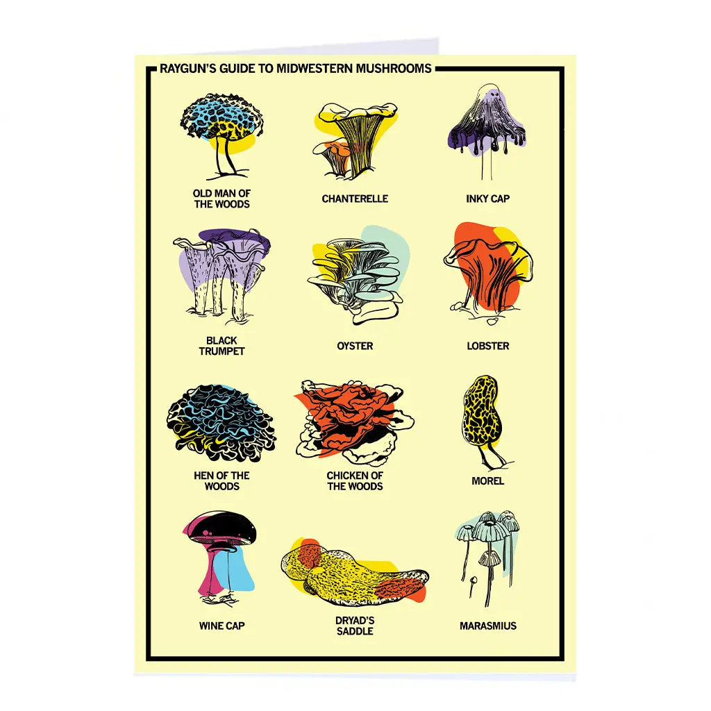 Midwestern Mushrooms Greeting Card 1