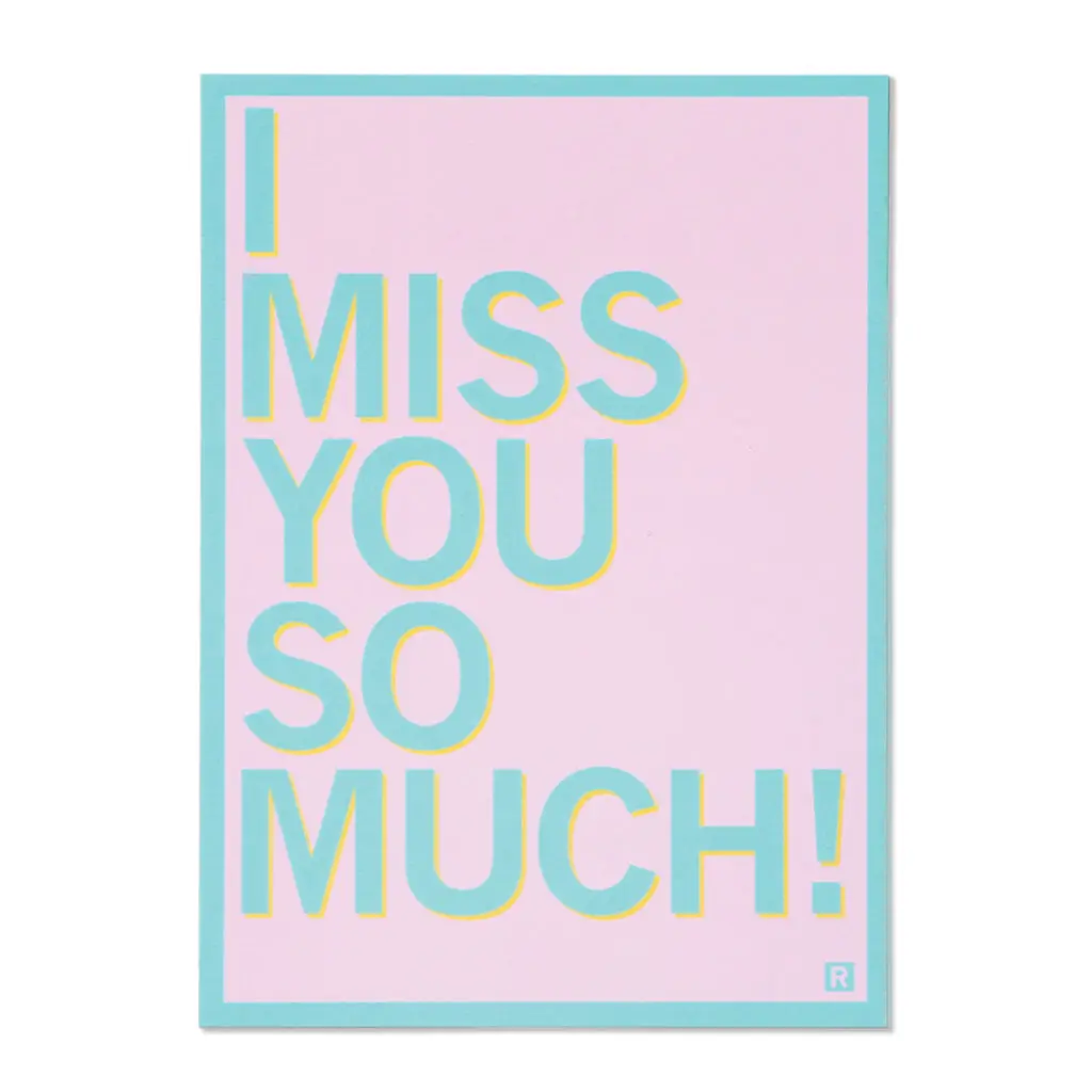 I Miss You So Much Postcard 1