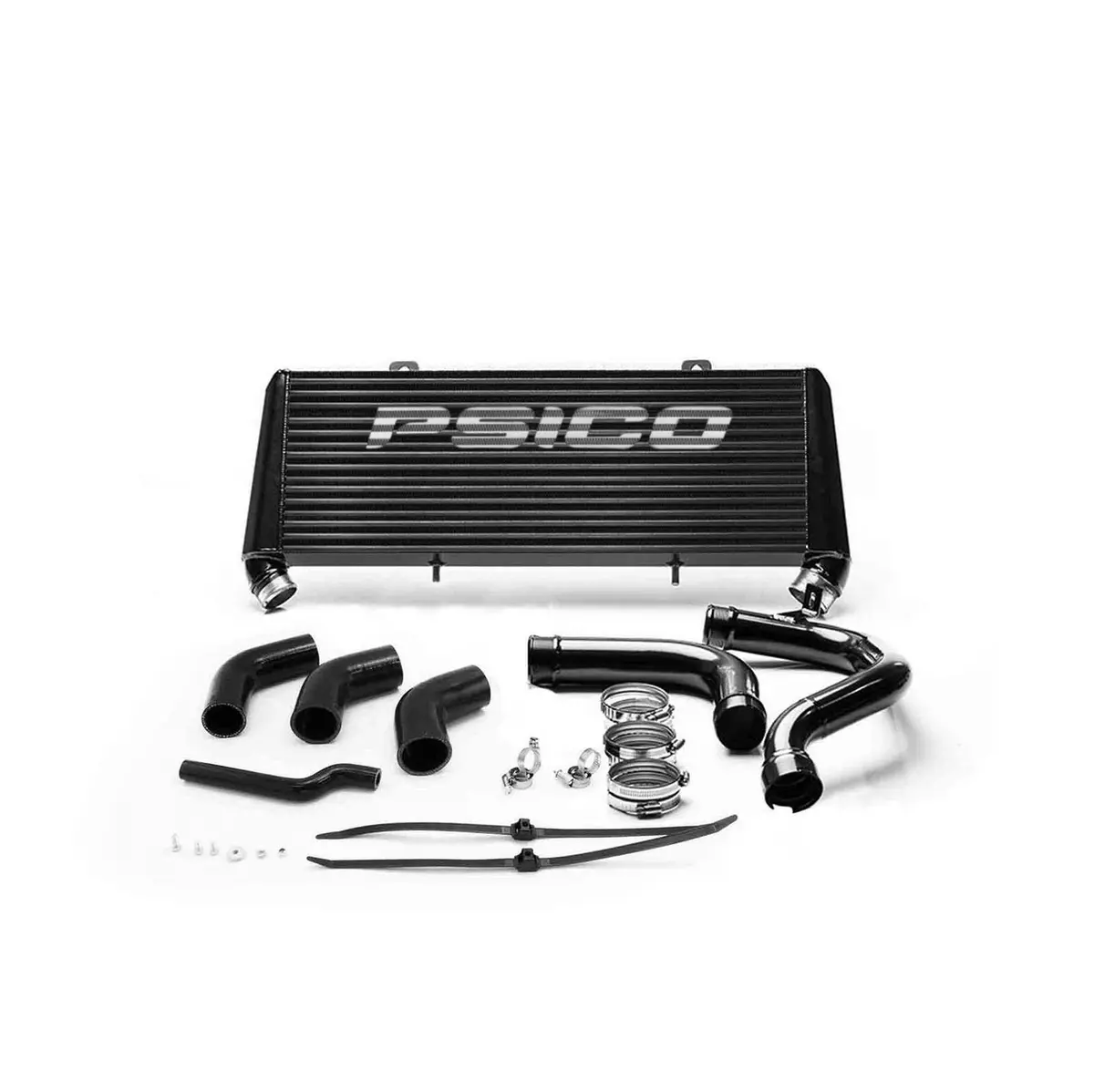 Front Mount Intercooler Kit - Powder Coated Black (Nissan Navara D23) 1