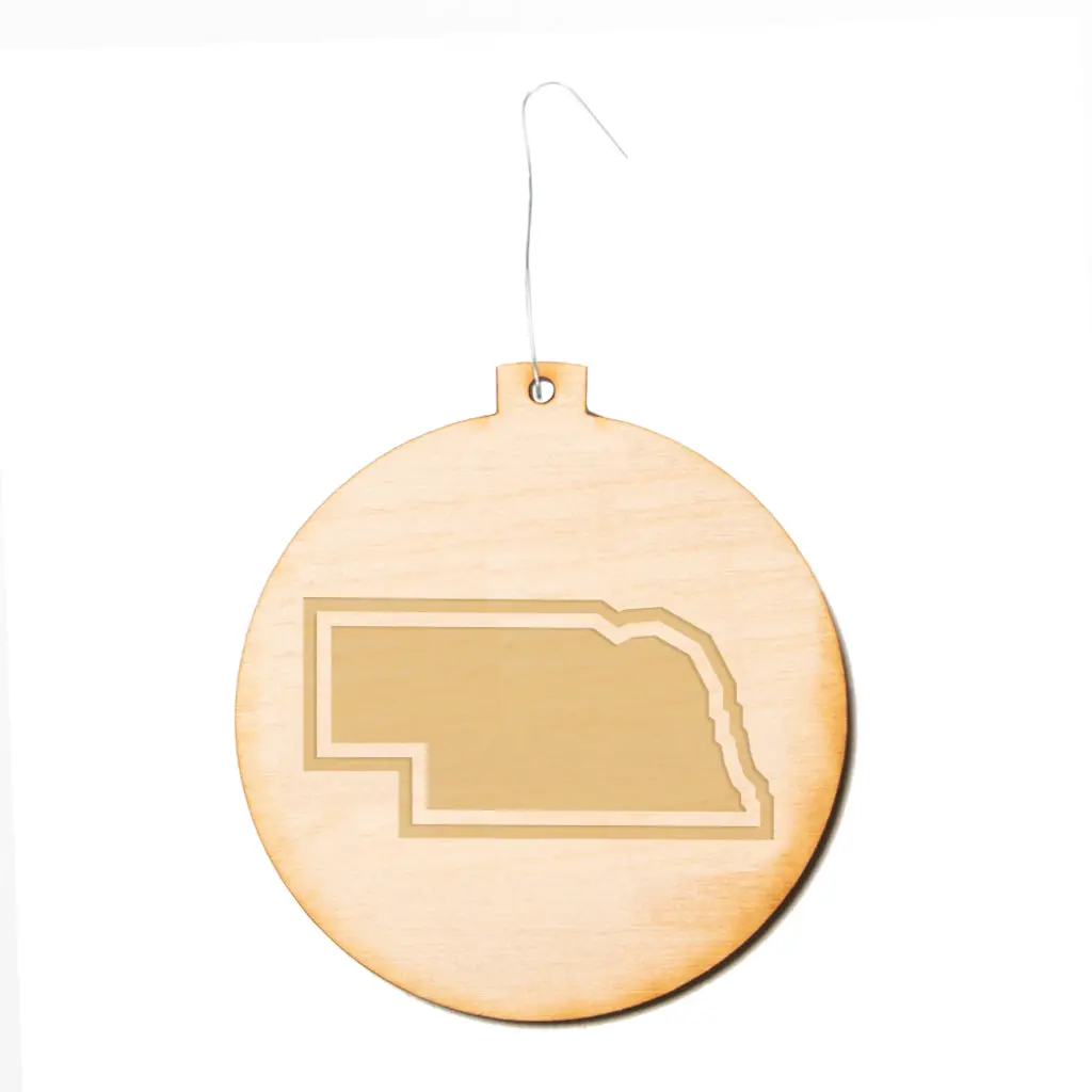 Nebraska Outline Ornament 1