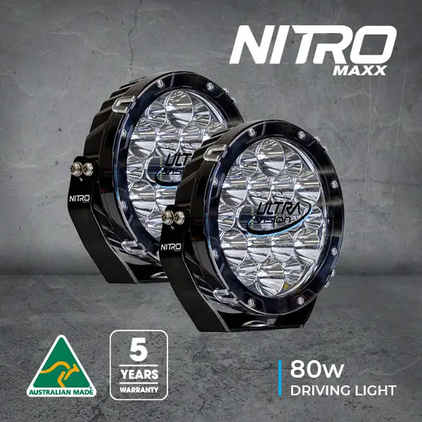 Ultra Vision Nitro 80 Maxx Led Driving Light (Pair) 2