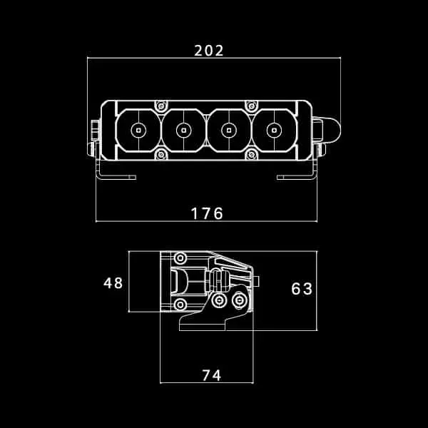 Ultra Vision Nitro Maxx 20W 7″ Single Row Light Bar 3