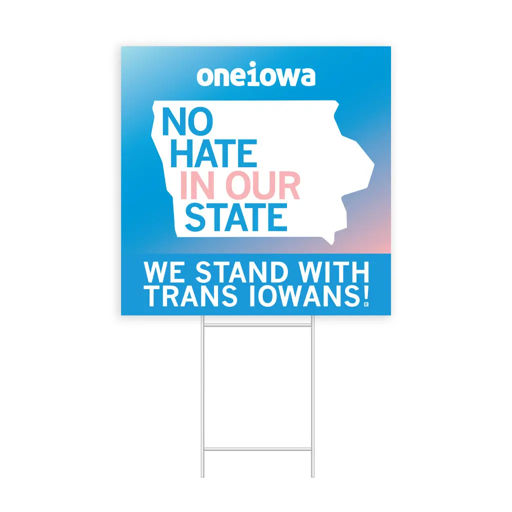 No Hate In Our State Yard Sign 1