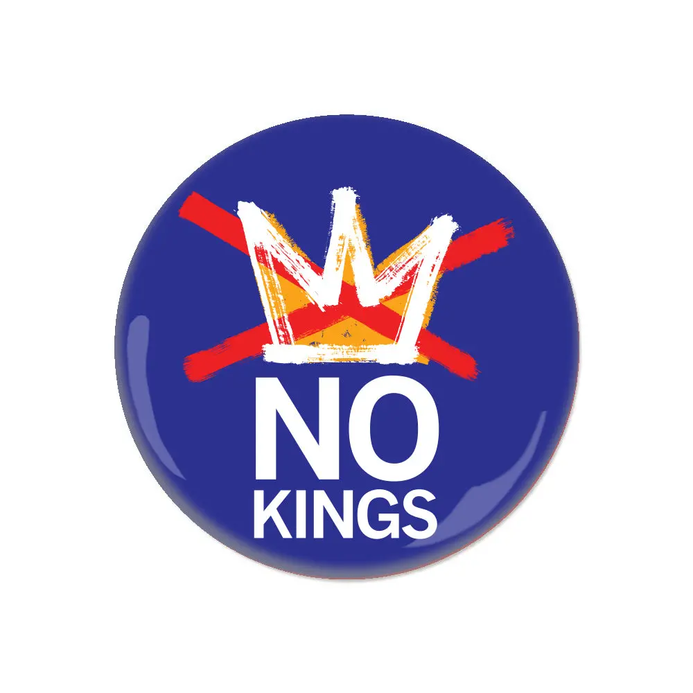 No Kings Logo Blue Button 1