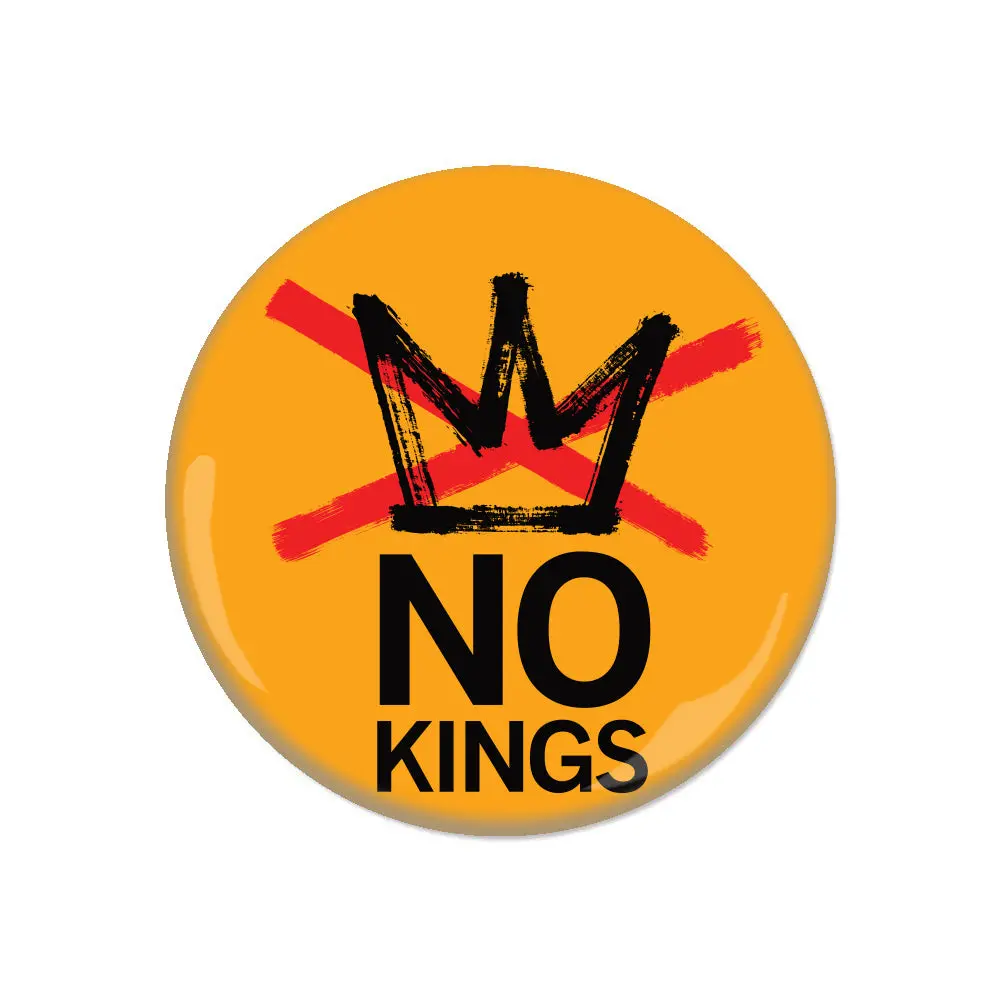 No Kings Logo Gold Button 1