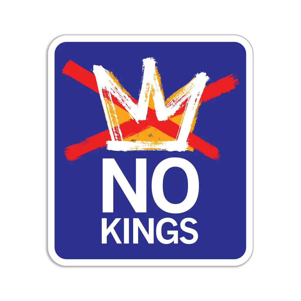No Kings Logo Blue Die-Cut Sticker 1