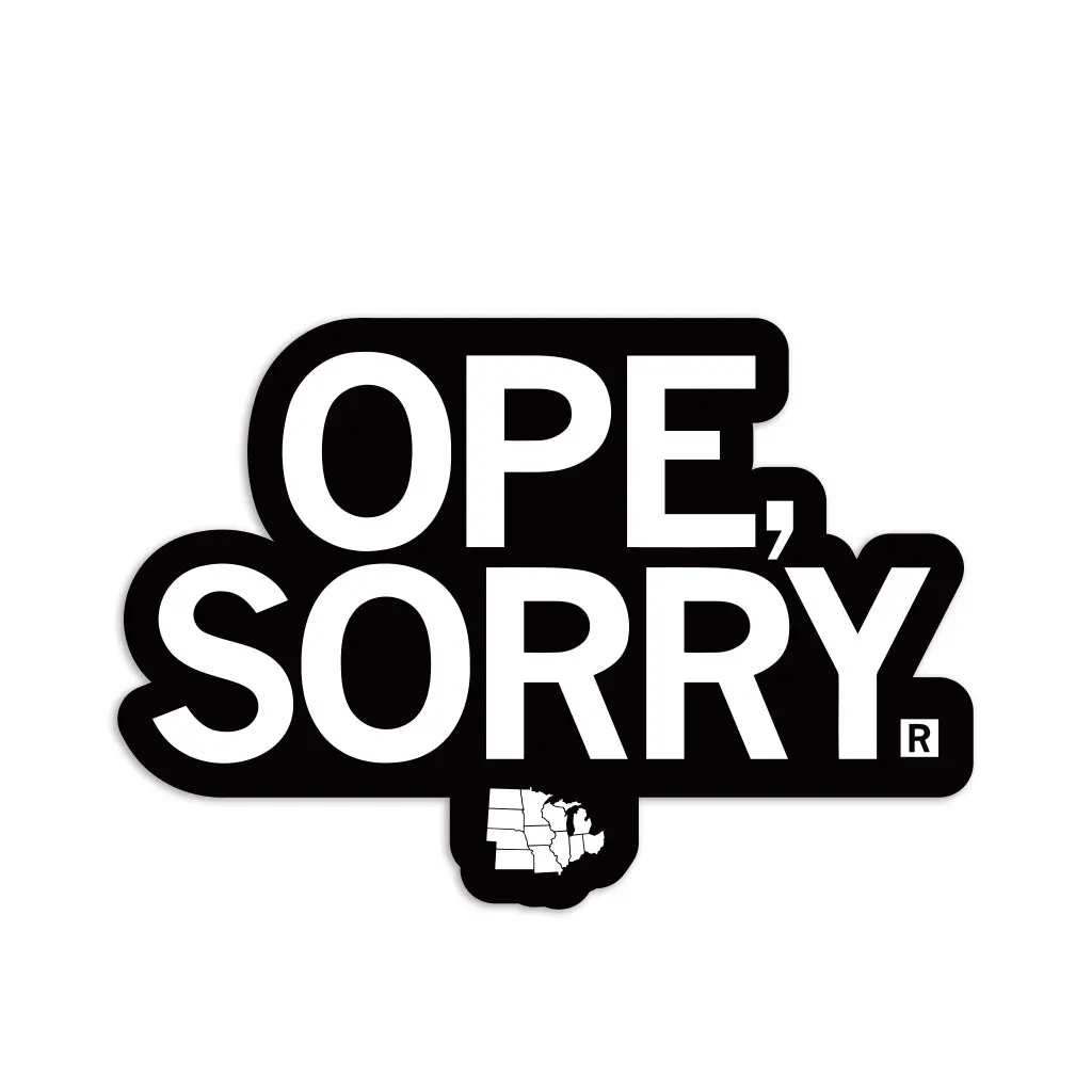 Ope Sorry Midwest Die-Cut Sticker 1