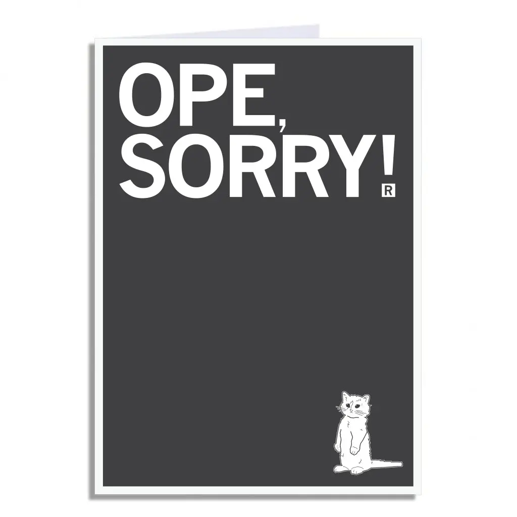 Ope Sorry Greeting Card 1