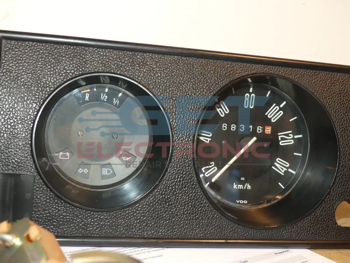 Vw T2b Bay Window Gauge Cluster Panel Km 1967 - 1979 1