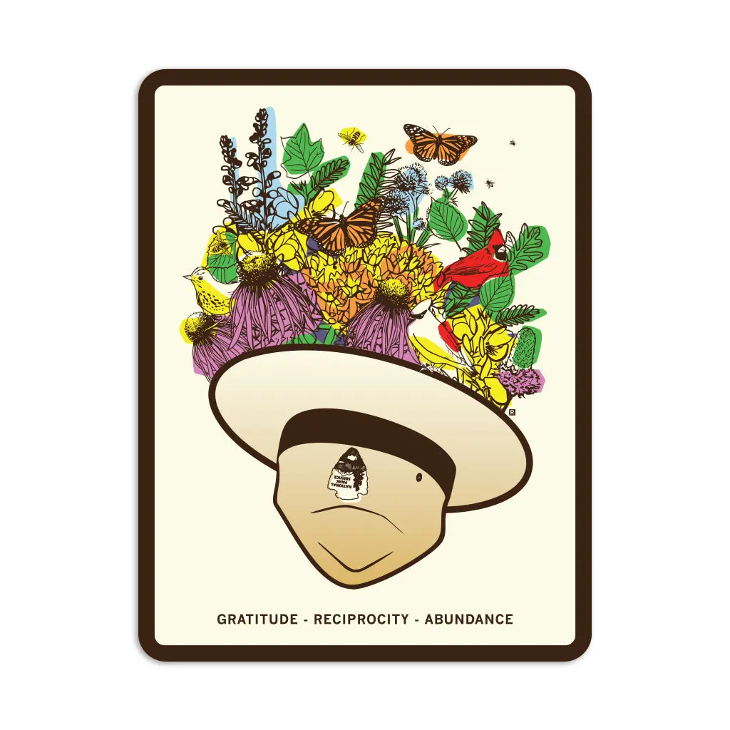Park Ranger Hat Graphic Die-Cut Sticker 1