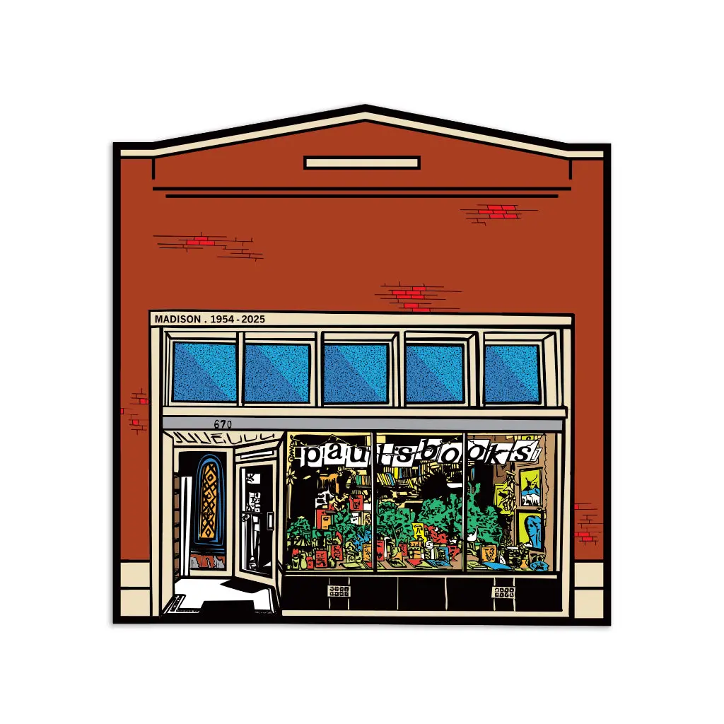 Paul's Books Illustration Die-Cut Sticker 1