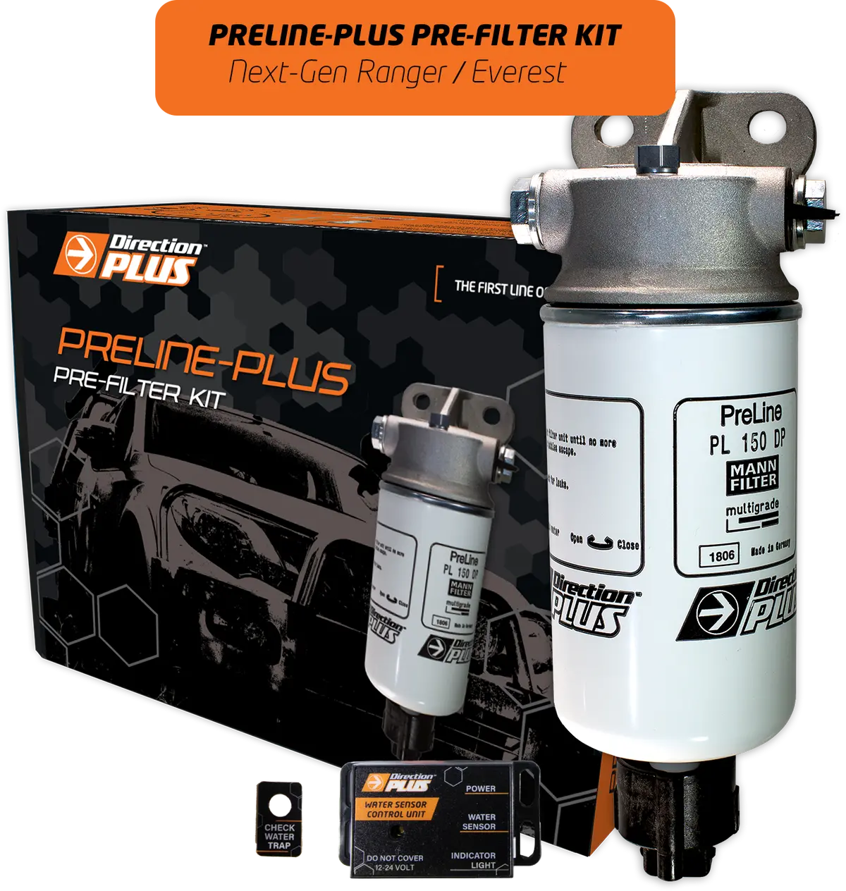 Preline-Plus Pre-Filter Kit Next-Gen Ranger / Everest & Vw Amarok 4Cyl & 6Cyl (Pl671dpk) 1