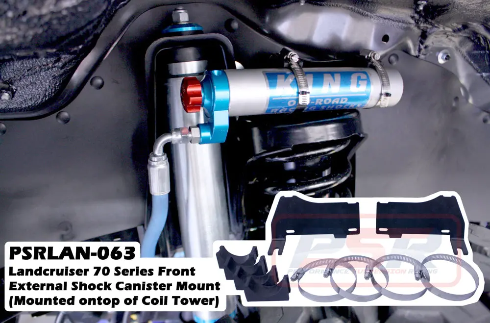 Toyota Landcruiser 70 Series Front External Shock Reservoir Mount (Mounted On Top Of Coil Tower) 1