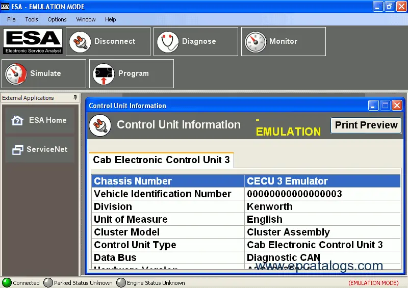 Paccar Esa Electronic Service Analyst V4.4.9.259 Sw Flash Files & Server Update Include Paccar Programming Files & Online Installation Service 1