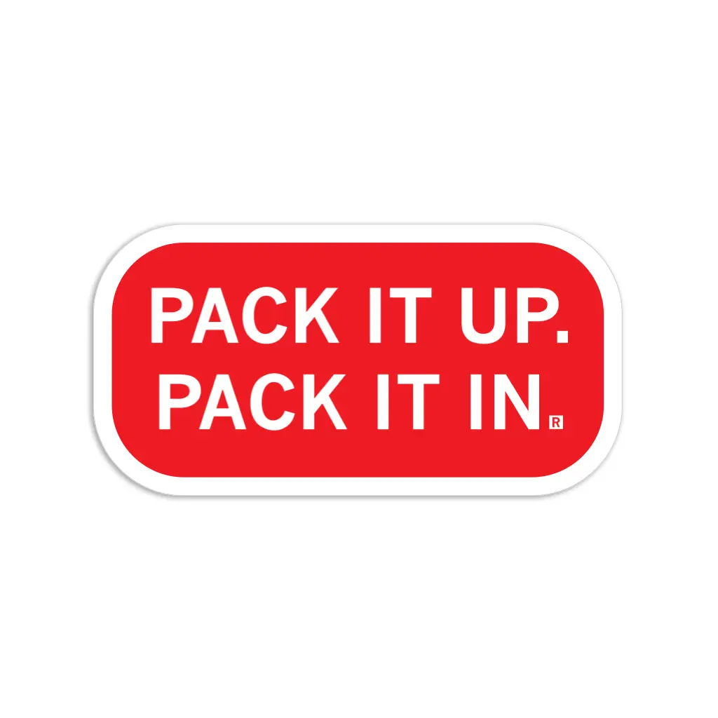Pack It Up Red Die-Cut Sticker 1