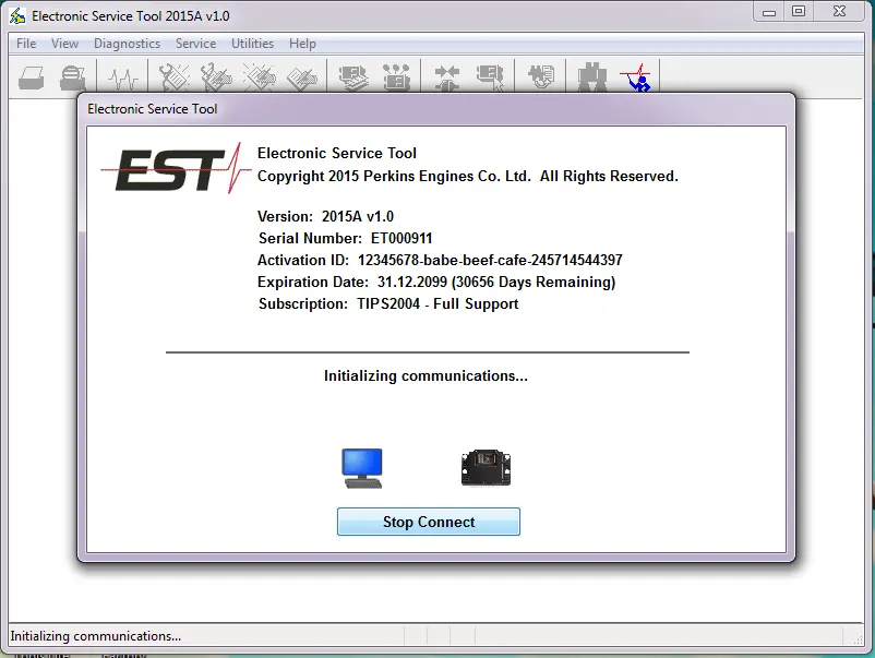 Est 2015A Electronic Service Tool - For All Perkkins Engines Diagnostics Software -Online Installation Service ! 1