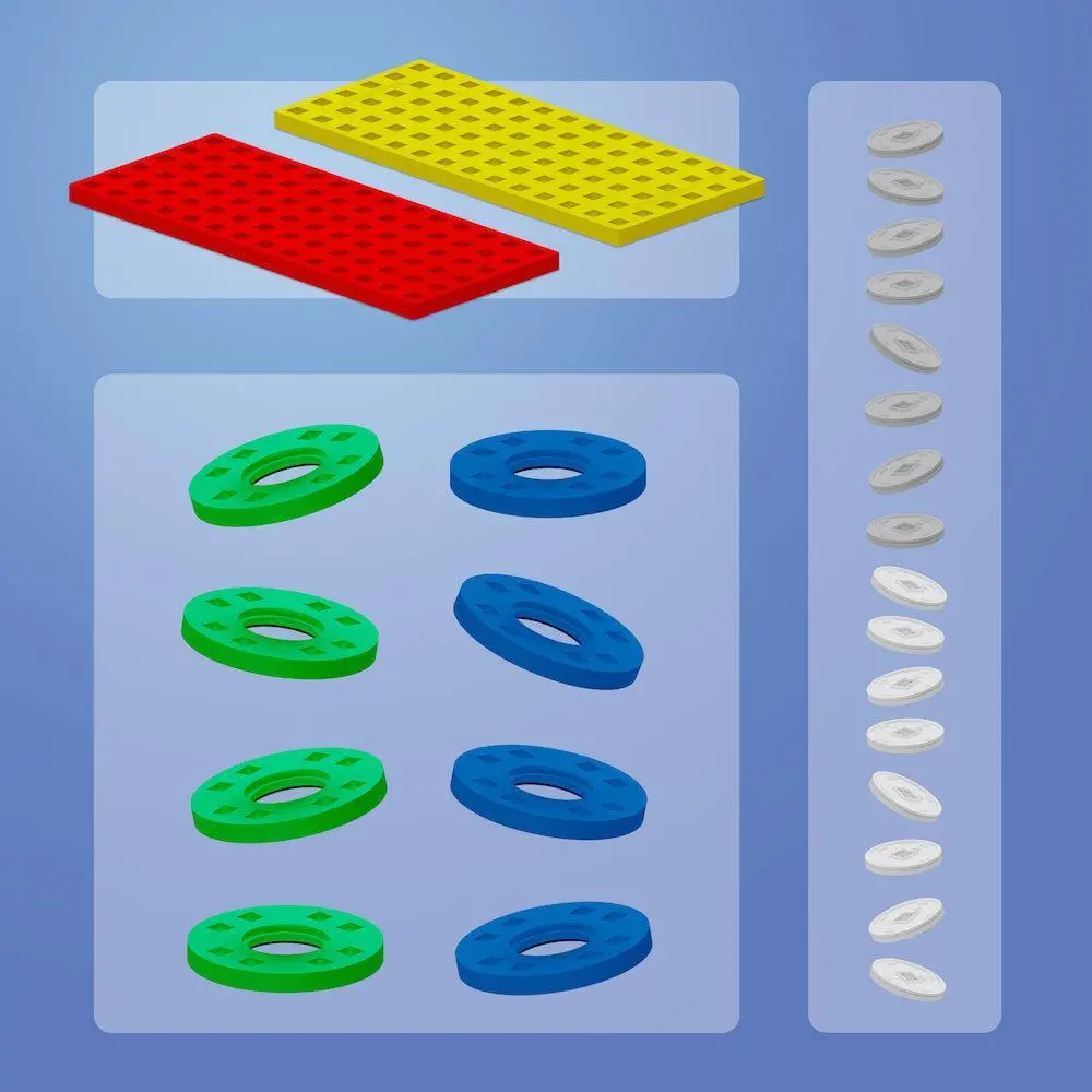 Plus-Plus Accessory Pack: Red & Yellow 2