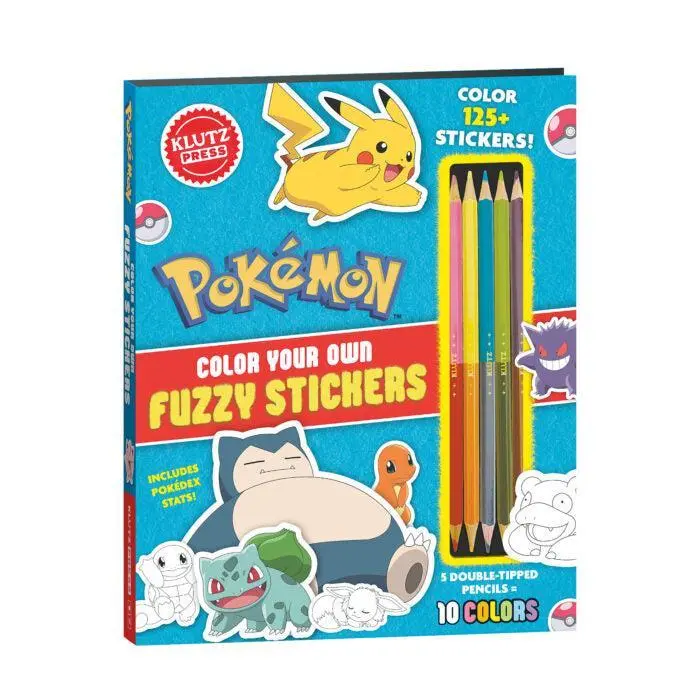 Pokemon Color Your Own Fuzzy Stickers 1