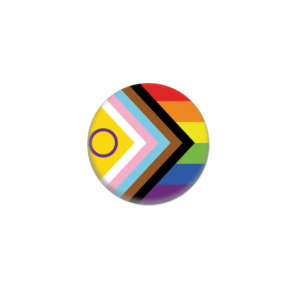 Progress Pride Flag 1" Button 1