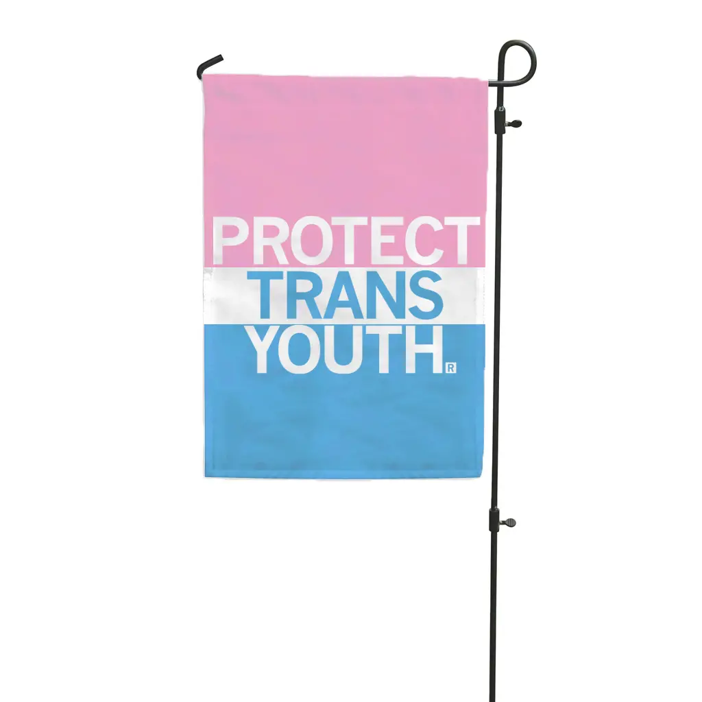 Protect Trans Youth Garden Flag 1