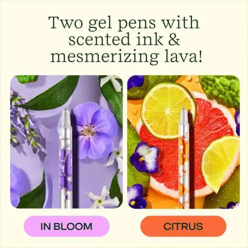 Purple/Orange 2Pk Scented Lava Pen Set 2