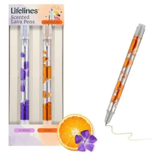 Purple/Orange 2Pk Scented Lava Pen Set 1