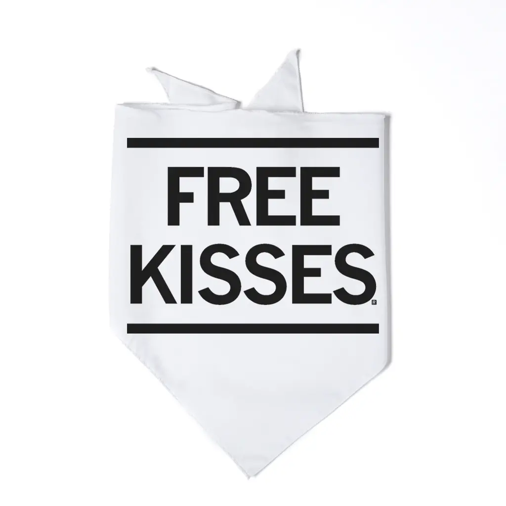 Free Kisses Dog Bandana 1