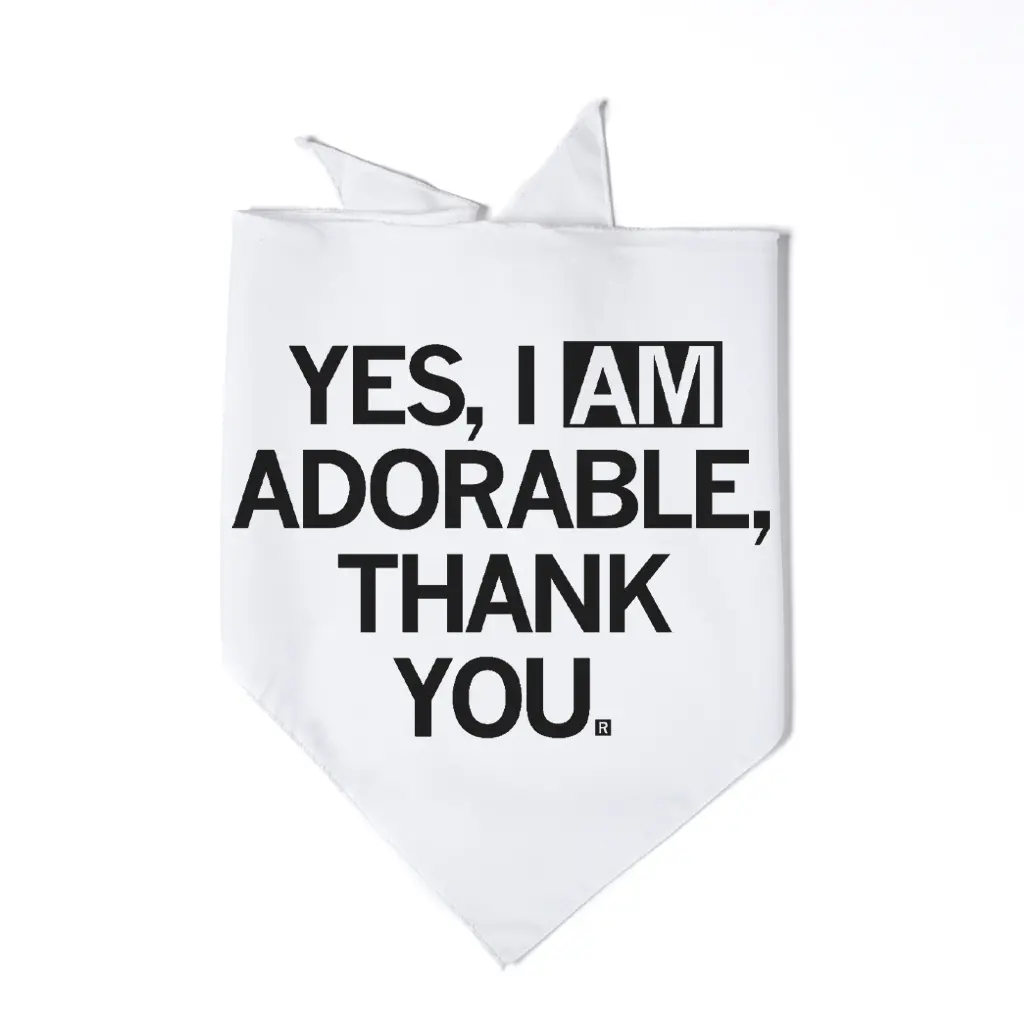 I Am Adorable Dog Bandana 1