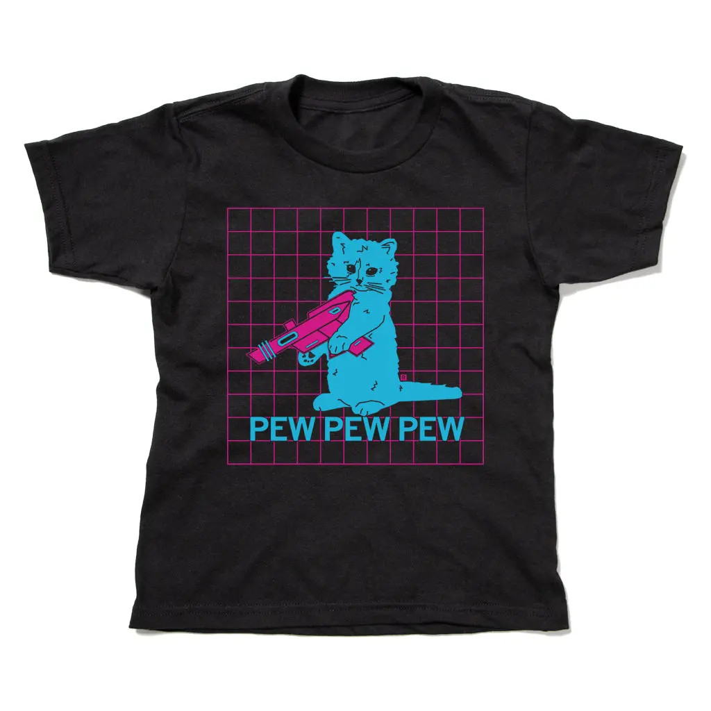 Pew Pew Pew Vaporwave Black Kids 1
