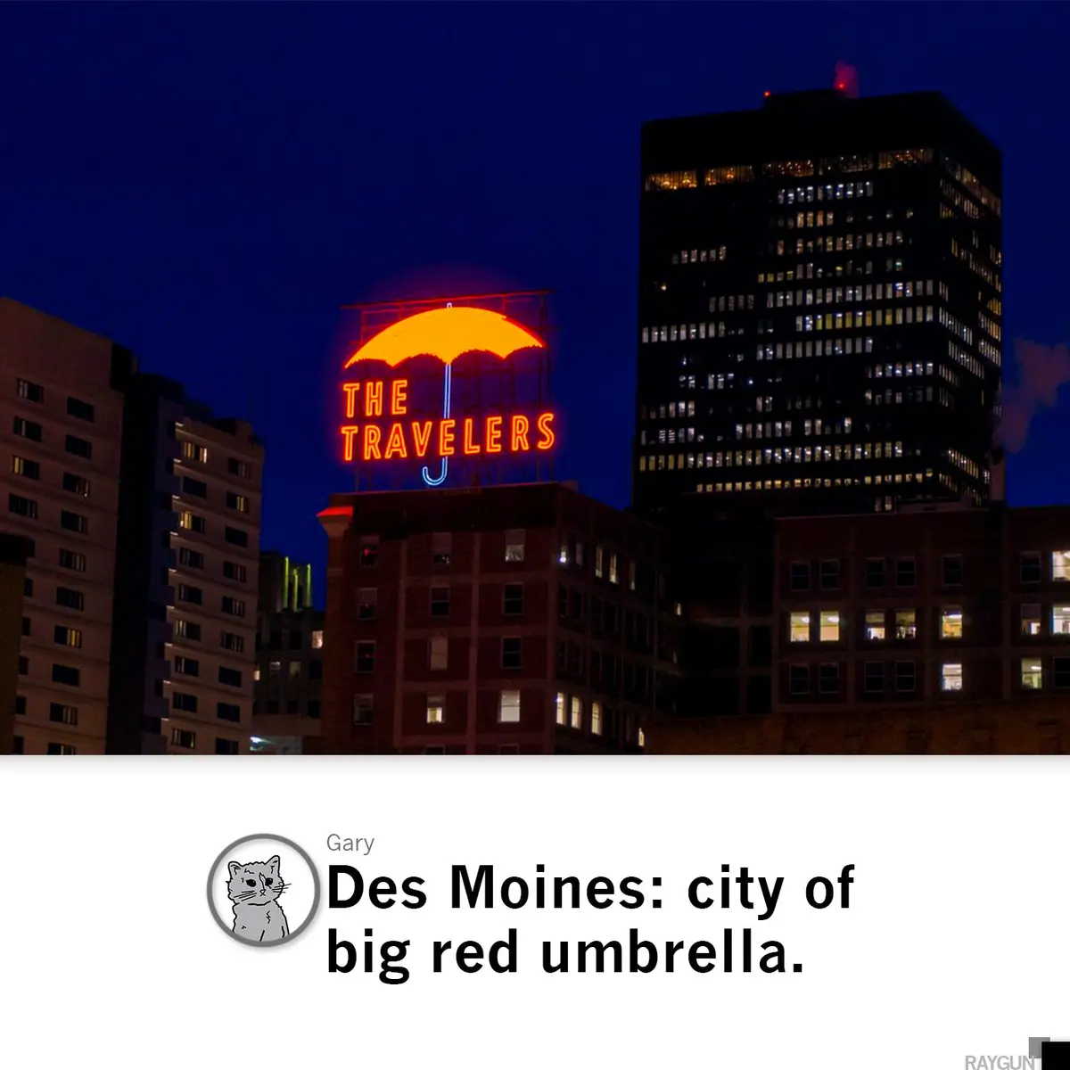 Des Moines Skyline Umbrella Die-Cut Sticker 2