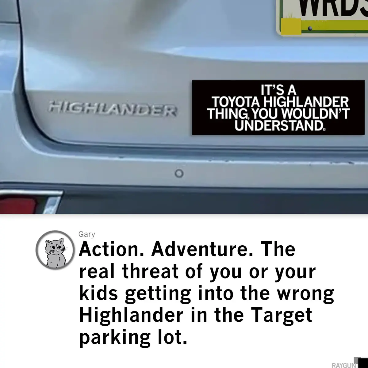 Toyota Highlander Thing Bumper Sticker 2
