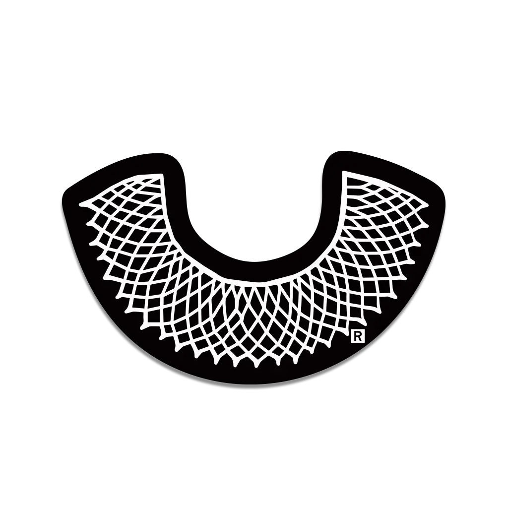 Rbg Ruth Bader Ginsburg Dissent Collar Die-Cut Sticker 1