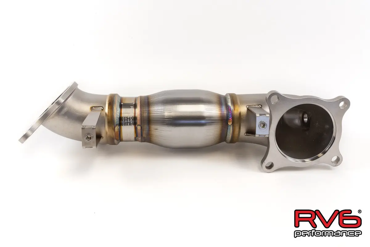 Rv6 High Temp Catted Downpipe For 17+ Civic Type-R Its 2.0T Fk8/Fl5/De5 1