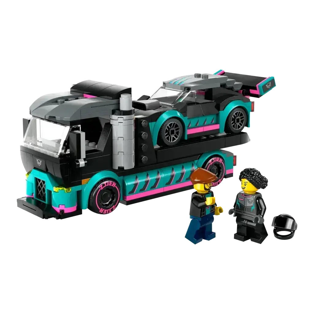 Race Car And Car Carrier Truck 1