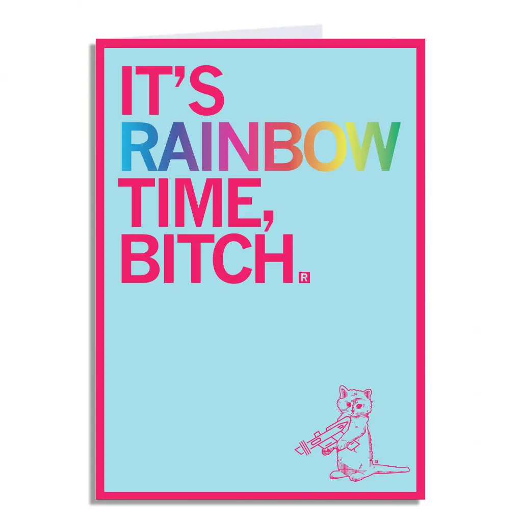 Rainbow Time Greeting Card 1