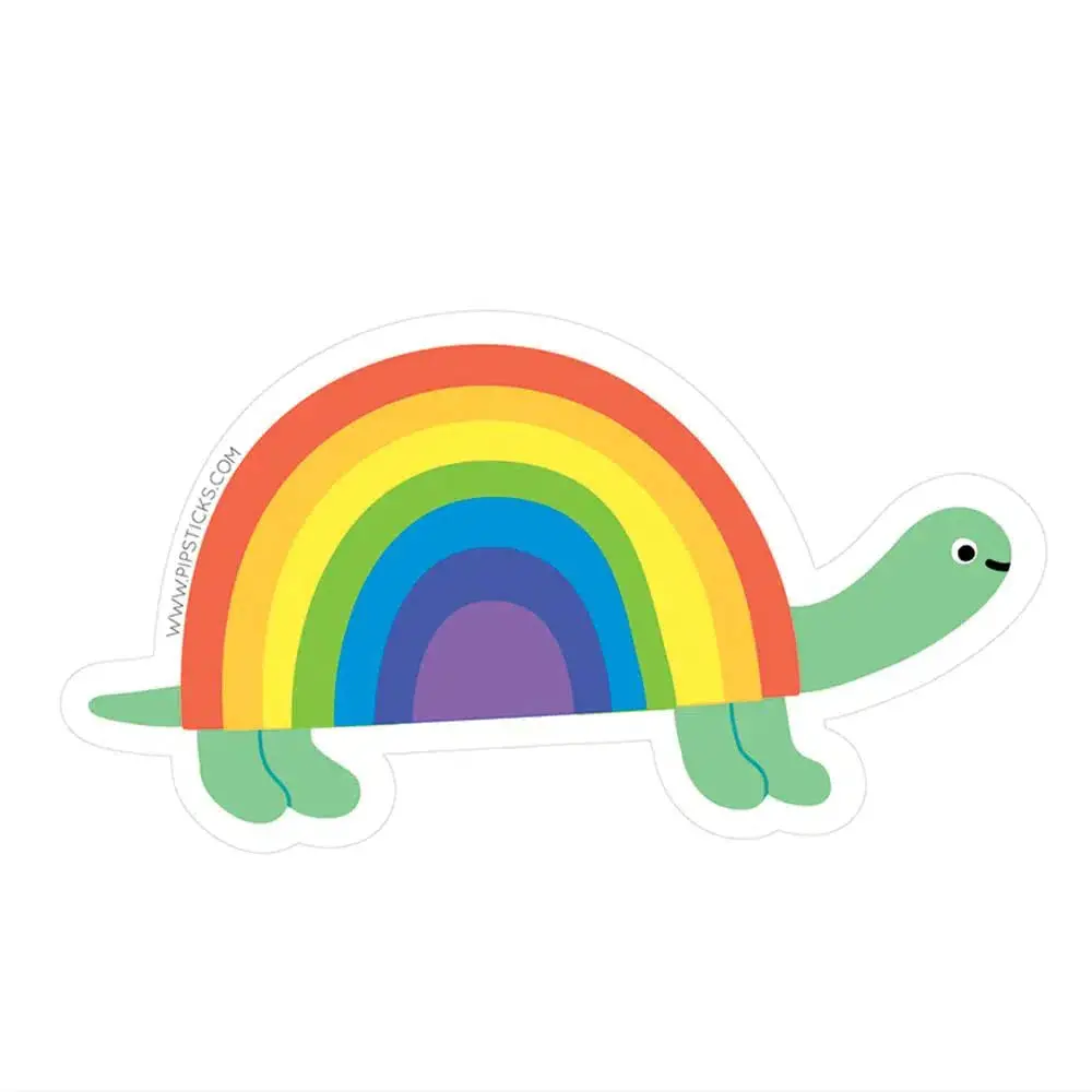 Rainbow Turtle Vinyl Sticker 1