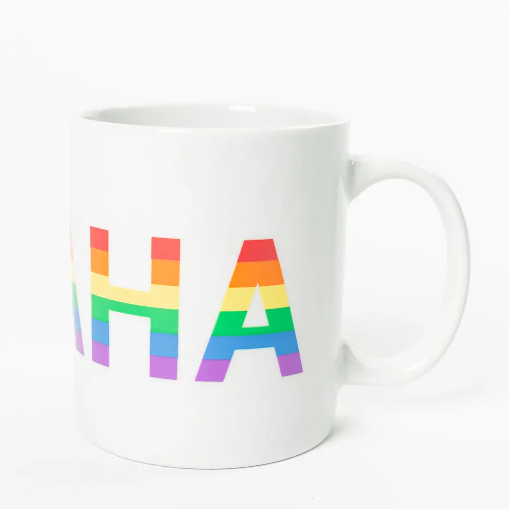 Rainbow Omaha Text Mug 1