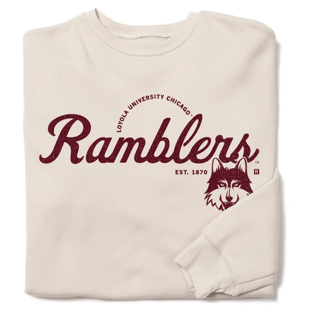 Ramblers Script Logo Crew Sweatshirt 1