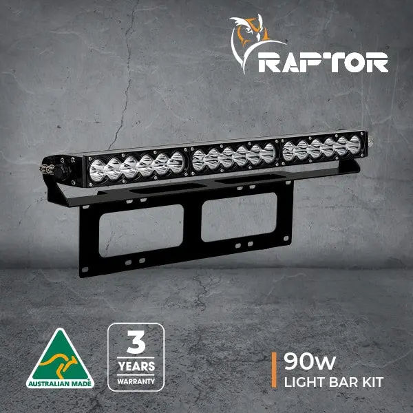 Raptor 90 Led 20.5″ Light Bar Number Plate Kit - Includes Wiring Harness And Hardware (Black) 1