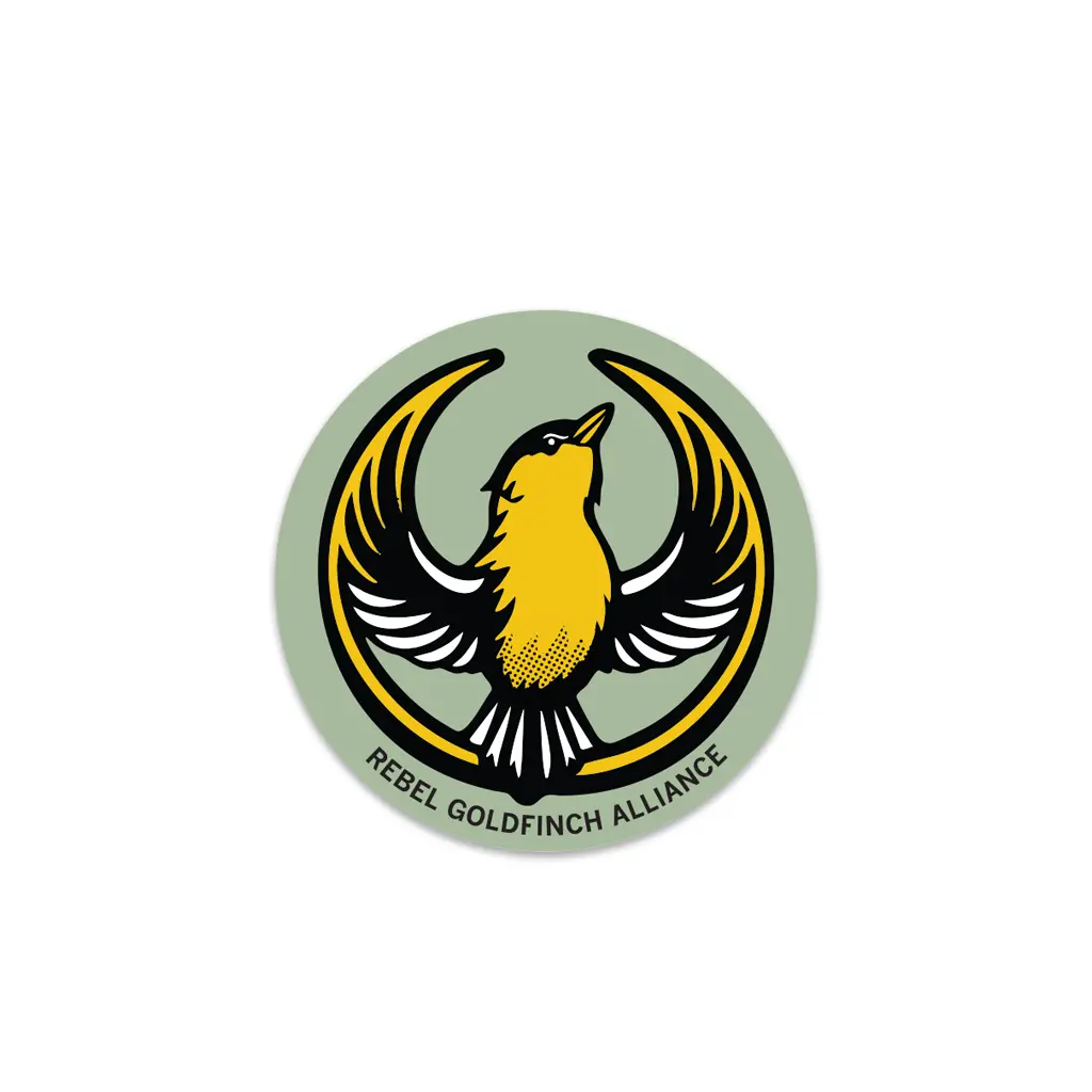 Rebel Goldfinch Alliance Circle Sticker 1