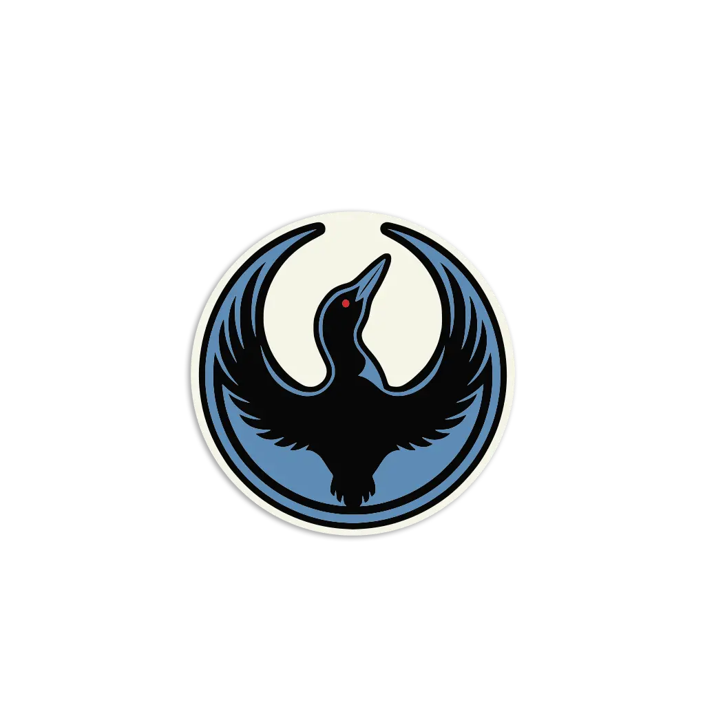 Rebel Loon Alliance White Circle Sticker 1