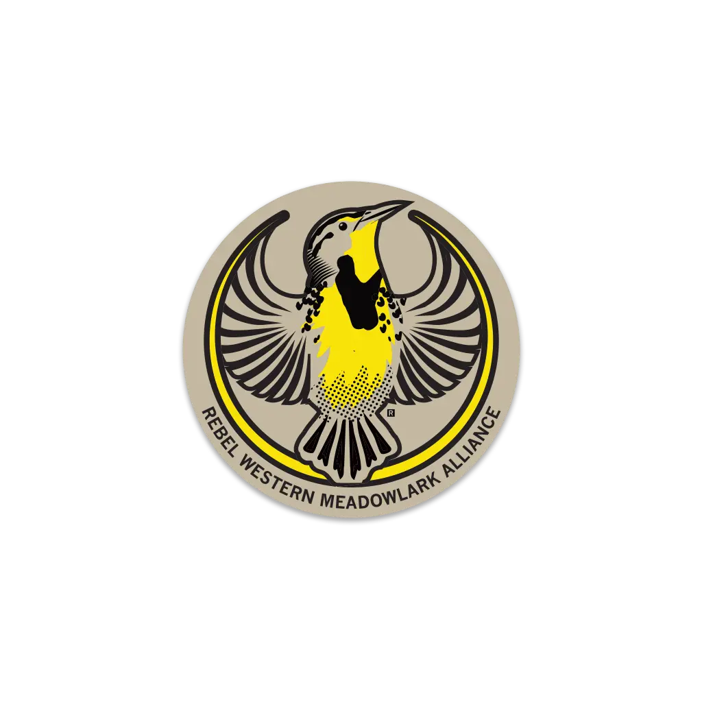 Rebel Western Meadowlark Alliance Circle Sticker 1