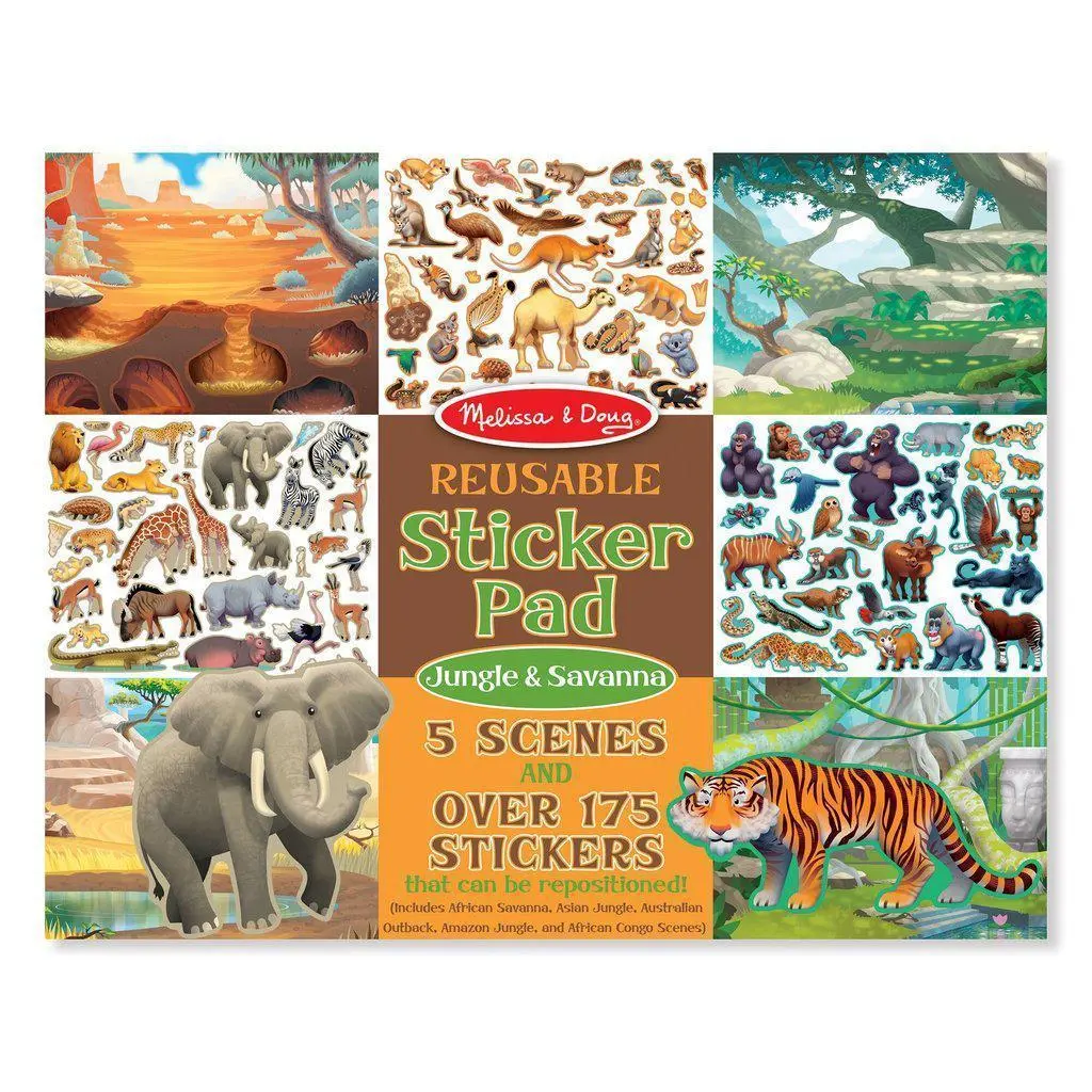 Reusable Sticker Pad - Jungle & Savanna 1