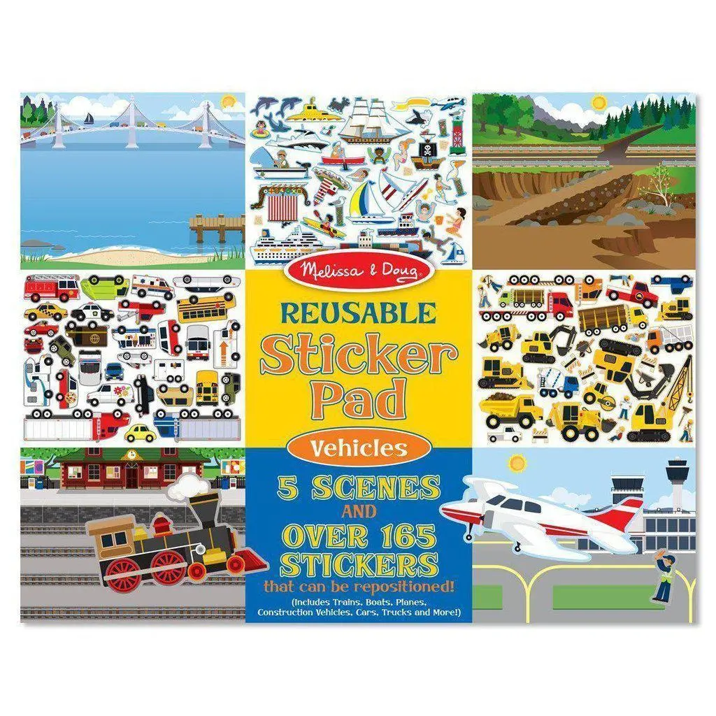 Reusable Sticker Pad - Vehicles 1