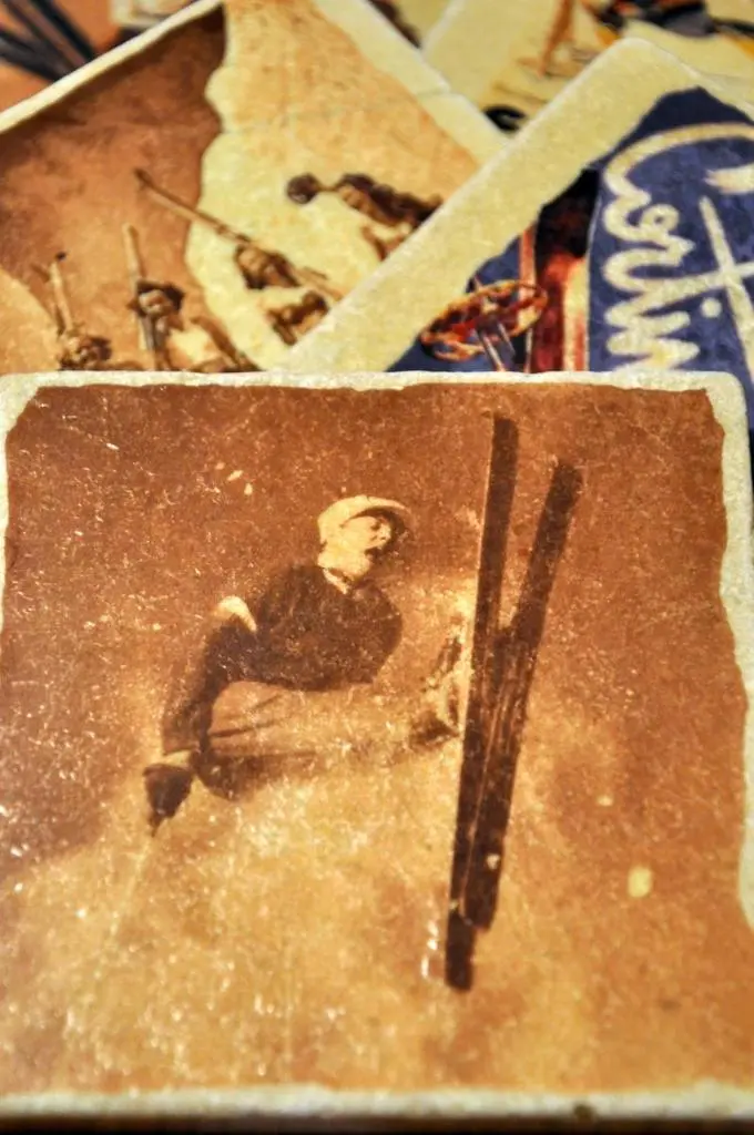Vintage Marble Ski Coaster - Roelsprung 1