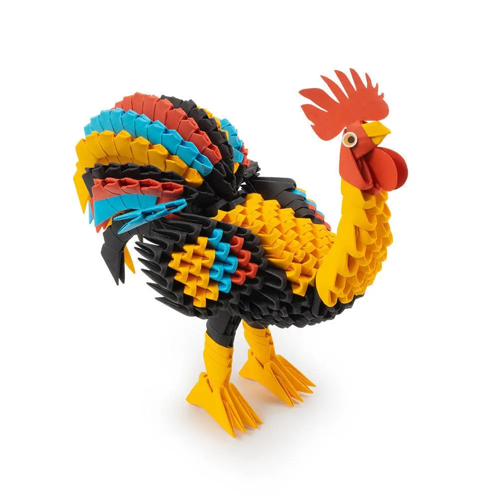 Rooster 3D Origami 1