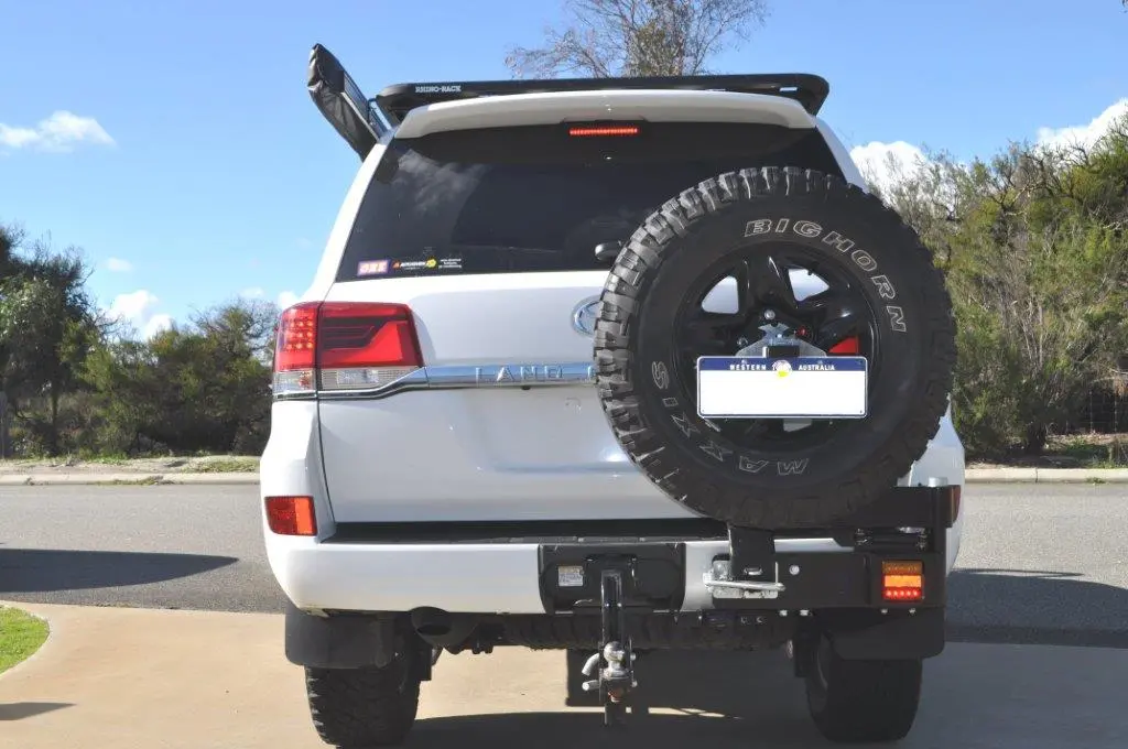 Outback Accessories Single Wheel Carrier Toyota 200 Series 09/2015 On Vx/Sahara  08/2018 On Gxl 1